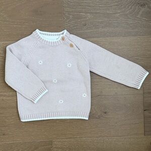 Toddler Pink Flower Sweater